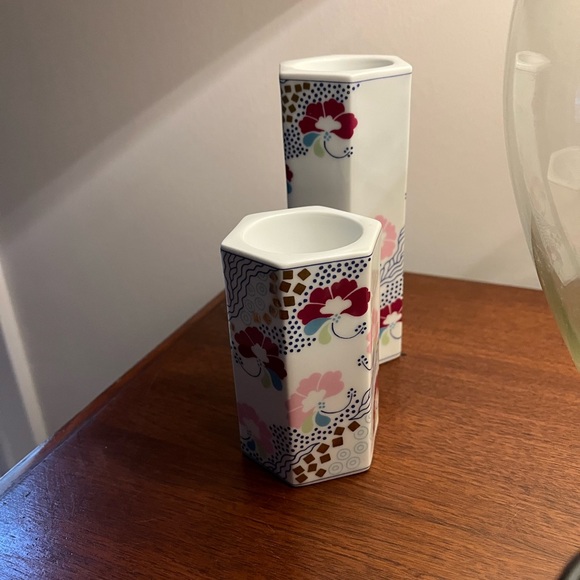 Bing & Grondahl 2 Candle pillars 1972 fine Danish Porcelain - Picture 2 of 10